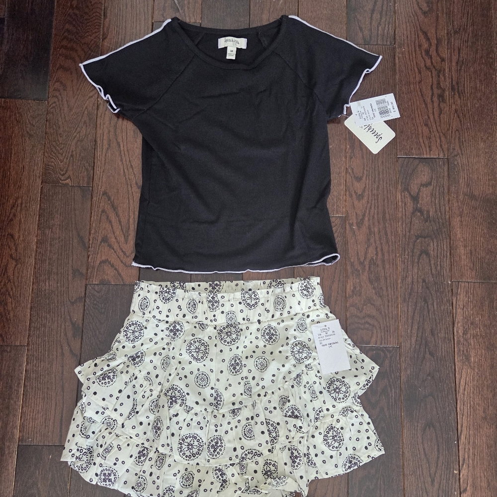 Speechless Kids 2-pc Top & Ruffle Skort Set